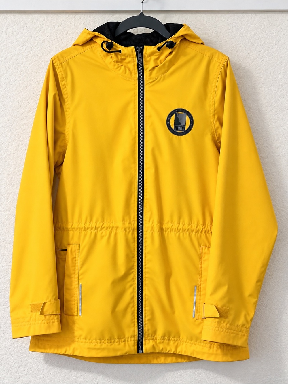 Port Authority Women’s Small Yellow Hooded Rain Jacket Waterproof Mesh Lined - Picture 3 of 9